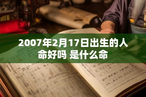 2007年2月17日出生的人命好吗 是什么命