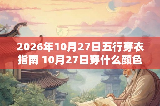 2026年10月27日五行穿衣指南 10月27日穿什么颜色衣服