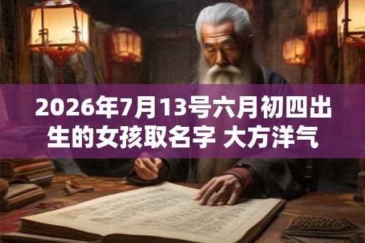 2026年7月13号六月初四出生的女孩取名字 大方洋气