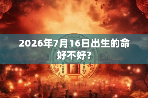 2026年7月16日出生的命好不好? 2026年7月16日出生的命好不好?