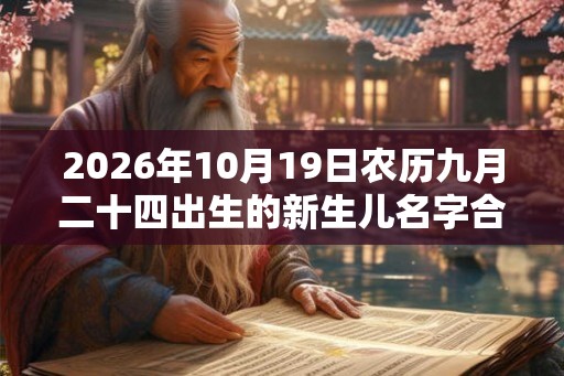 2026年10月19日农历九月二十四出生的新生儿名字合集 2026年10月19日农历九月二十四出生的新生儿名字合集
