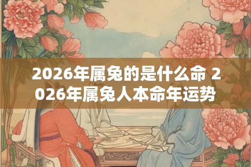 2026年属兔的是什么命 2026年属兔人本命年运势
