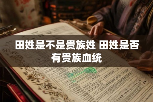 田姓是不是贵族姓 田姓是否有贵族血统