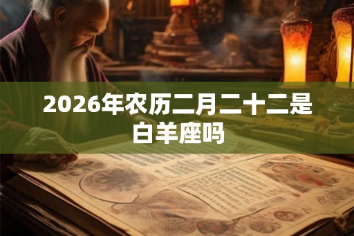 2026年农历二月二十二是白羊座吗
