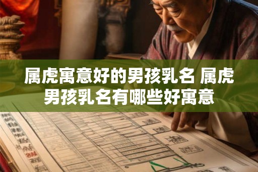 属虎寓意好的男孩乳名 属虎男孩乳名有哪些好寓意