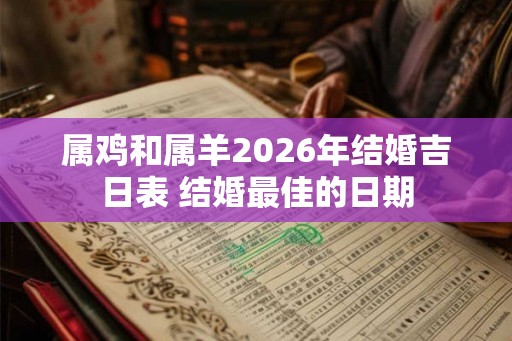 属鸡和属羊2026年结婚吉日表 结婚最佳的日期