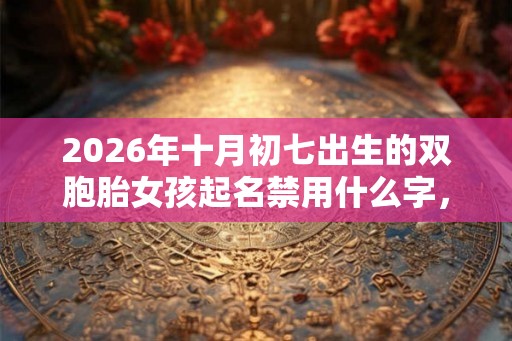 2026年十月初七出生的双胞胎女孩起名禁用什么字，五行属什么
