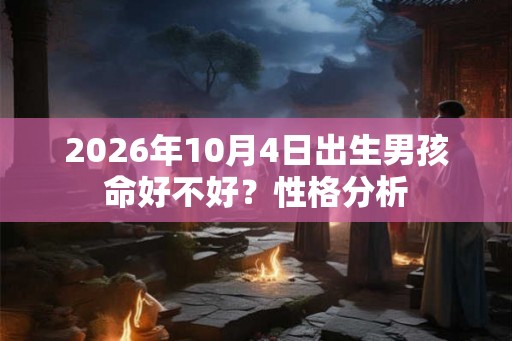 2026年10月4日出生男孩命好不好?性格分析 2026年10月4日出生男孩命好不好?性格分析