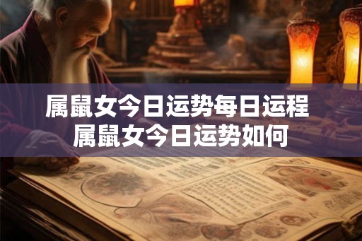 属鼠女今日运势每日运程 属鼠女今日运势如何