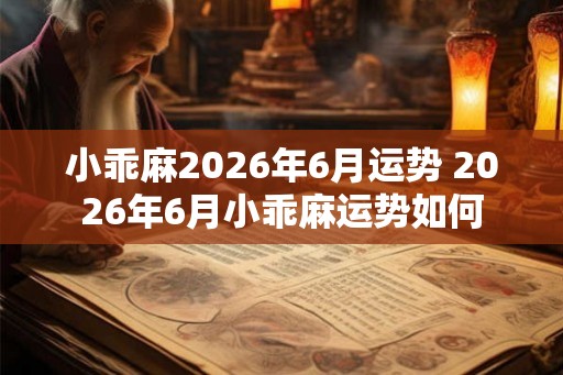 小乖麻2026年6月运势 2026年6月小乖麻运势如何