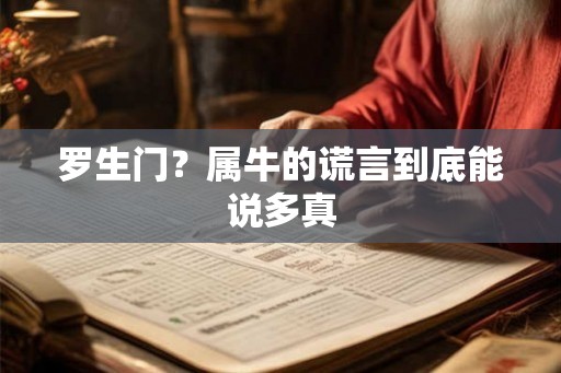 罗生门?属牛的谎言到底能说多真 罗生门?属牛的谎言到底能说多真