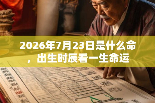 2026年7月23日是什么命,出生时辰看一生命运 2026年7月23日是什么命,出生时辰看一生命运
