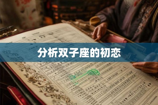 分析双子座的初恋