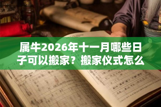 属牛2026年十一月哪些日子可以搬家?搬家仪式怎么做? 属牛2026年十一月哪些日子可以搬家?搬家仪式怎么做?