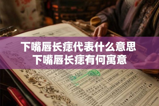 下嘴唇长痣代表什么意思 下嘴唇长痣有何寓意