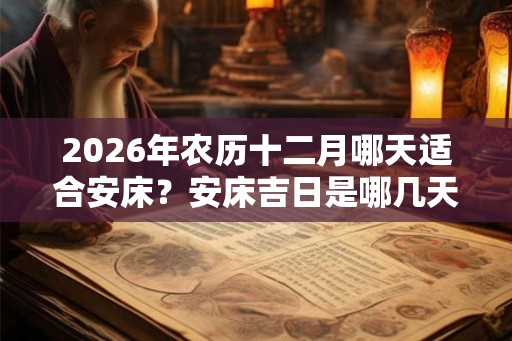 2026年农历十二月哪天适合安床？安床吉日是哪几天？