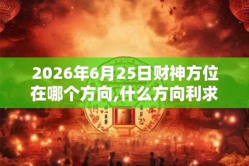 2026年6月25日财神方位在哪个方向,什么方向利求财 2026年6月25日财神方位在哪个方向,什么方向利求财