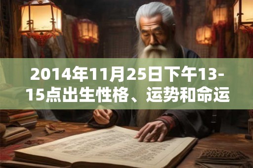 2014年11月25日下午13-15点出生性格、运势和命运