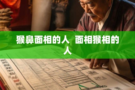 猴鼻面相的人  面相猴相的人