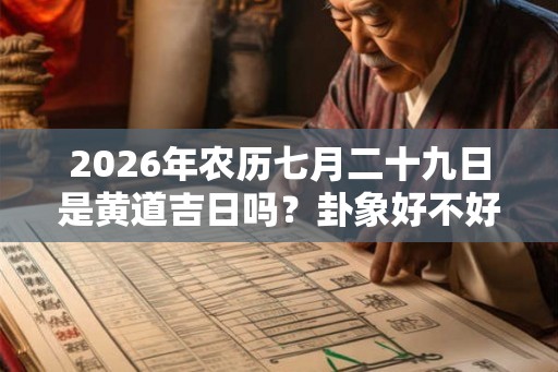 2026年农历七月二十九日是黄道吉日吗？卦象好不好？