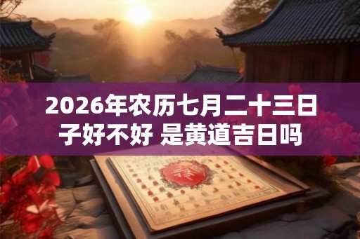2026年农历七月二十三日子好不好 是黄道吉日吗