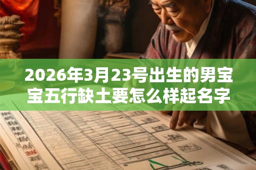 2026年3月23号出生的男宝宝五行缺土要怎么样起名字
