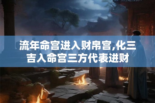 流年命宫进入财帛宫,化三吉入命宫三方代表进财