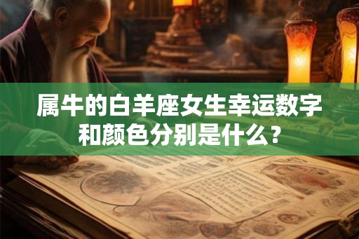 属牛的白羊座女生幸运数字和颜色分别是什么？