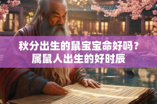 秋分出生的鼠宝宝命好吗？属鼠人出生的好时辰