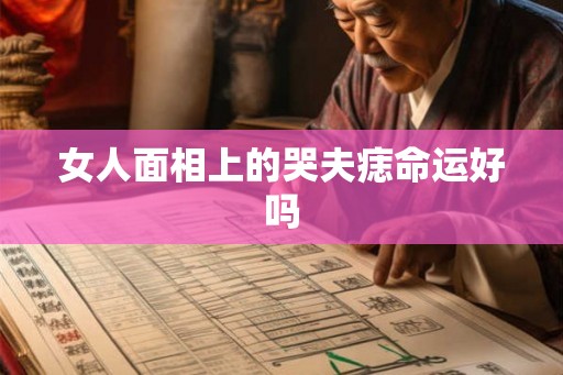 女人面相上的哭夫痣命运好吗