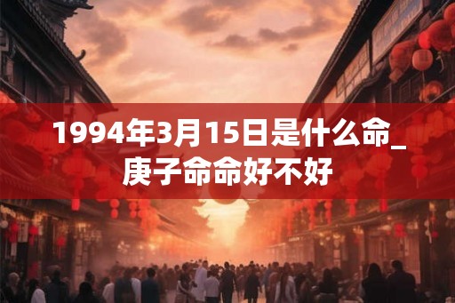 1994年3月15日是什么命_庚子命命好不好