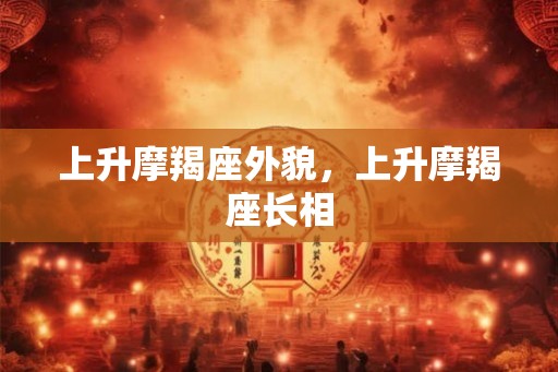 上升摩羯座外貌，上升摩羯座长相