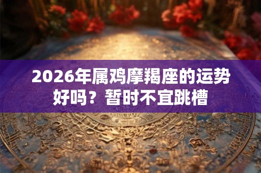 2026年属鸡摩羯座的运势好吗？暂时不宜跳槽