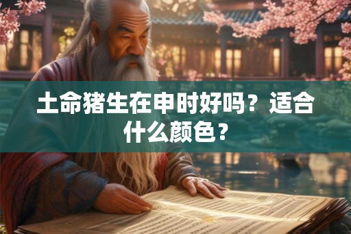 土命猪生在申时好吗？适合什么颜色？
