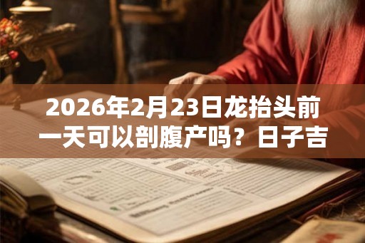 2026年2月23日龙抬头前一天可以剖腹产吗？日子吉不吉利？