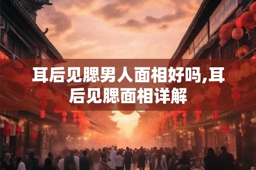 耳后见腮男人面相好吗,耳后见腮面相详解 耳后见腮男人面相好吗,耳后见腮面相详解