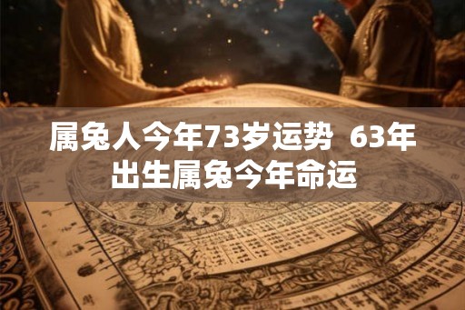 属兔人今年73岁运势  63年出生属兔今年命运