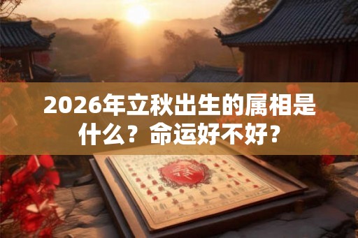 2026年立秋出生的属相是什么？命运好不好？
