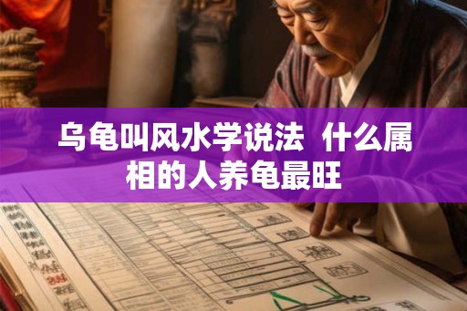 乌龟叫风水学说法  什么属相的人养龟最旺