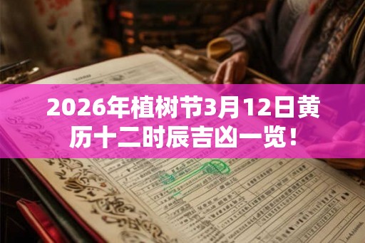 2026年植树节3月12日黄历十二时辰吉凶一览！