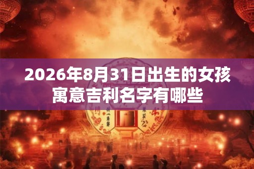 2026年8月31日出生的女孩寓意吉利名字有哪些