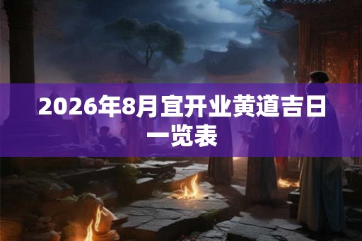 2026年8月宜开业黄道吉日一览表 2026年8月宜开业黄道吉日一览表