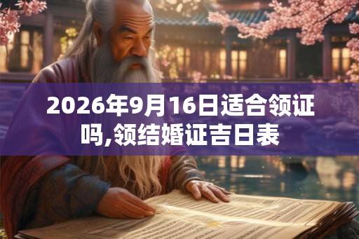 2026年9月16日适合领证吗,领结婚证吉日表