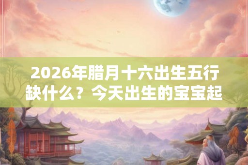 2026年腊月十六出生五行缺什么？今天出生的宝宝起名