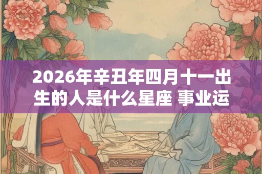 2026年辛丑年四月十一出生的人是什么星座 事业运势好不好
