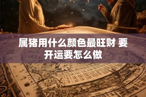 属猪用什么颜色最旺财 要开运要怎么做