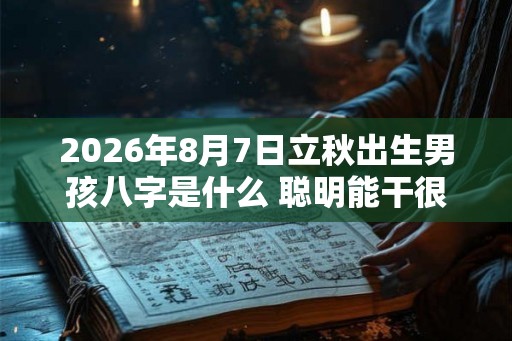 2026年8月7日立秋出生男孩八字是什么 聪明能干很精明