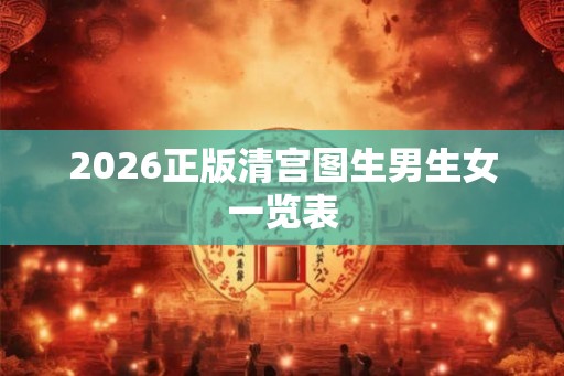 2026正版清宫图生男生女一览表