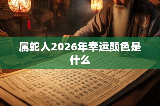 属蛇人2026年幸运颜色是什么