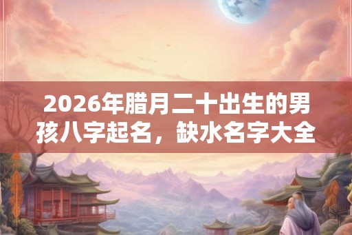 2026年腊月二十出生的男孩八字起名，缺水名字大全